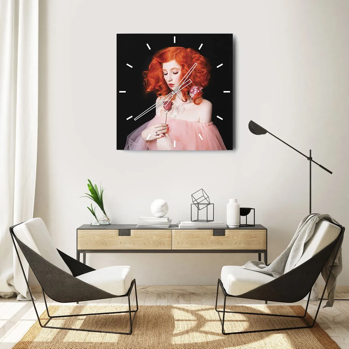 Nástěnné hodiny - V barokním stylu - 30x30 cm