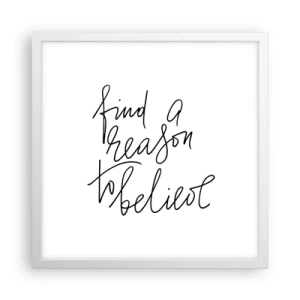 Plakát v bílém rámu - Je to možné - 40x40 cm