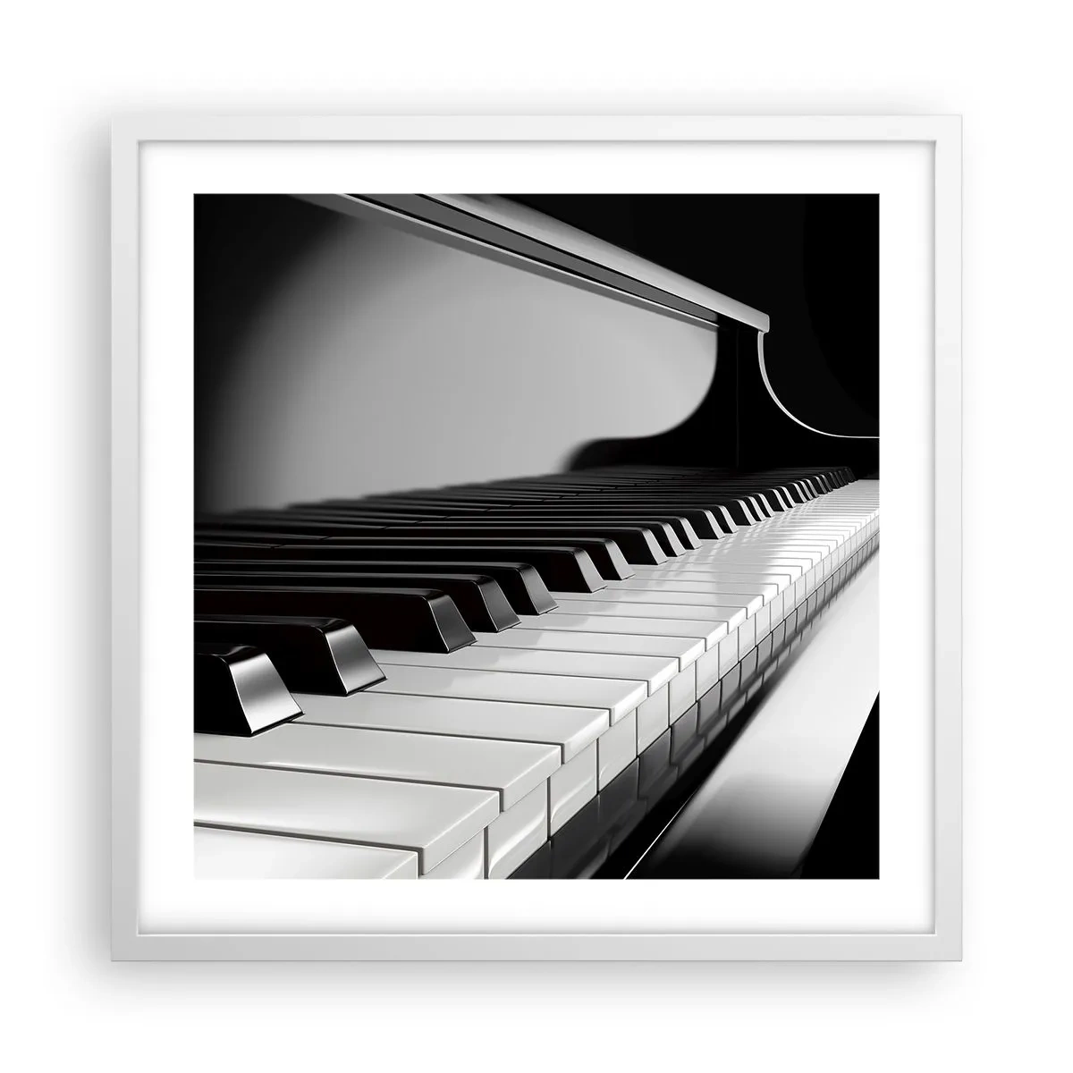 Plakát v bílém rámu - Harmonie tvarů a barev - 50x50 cm