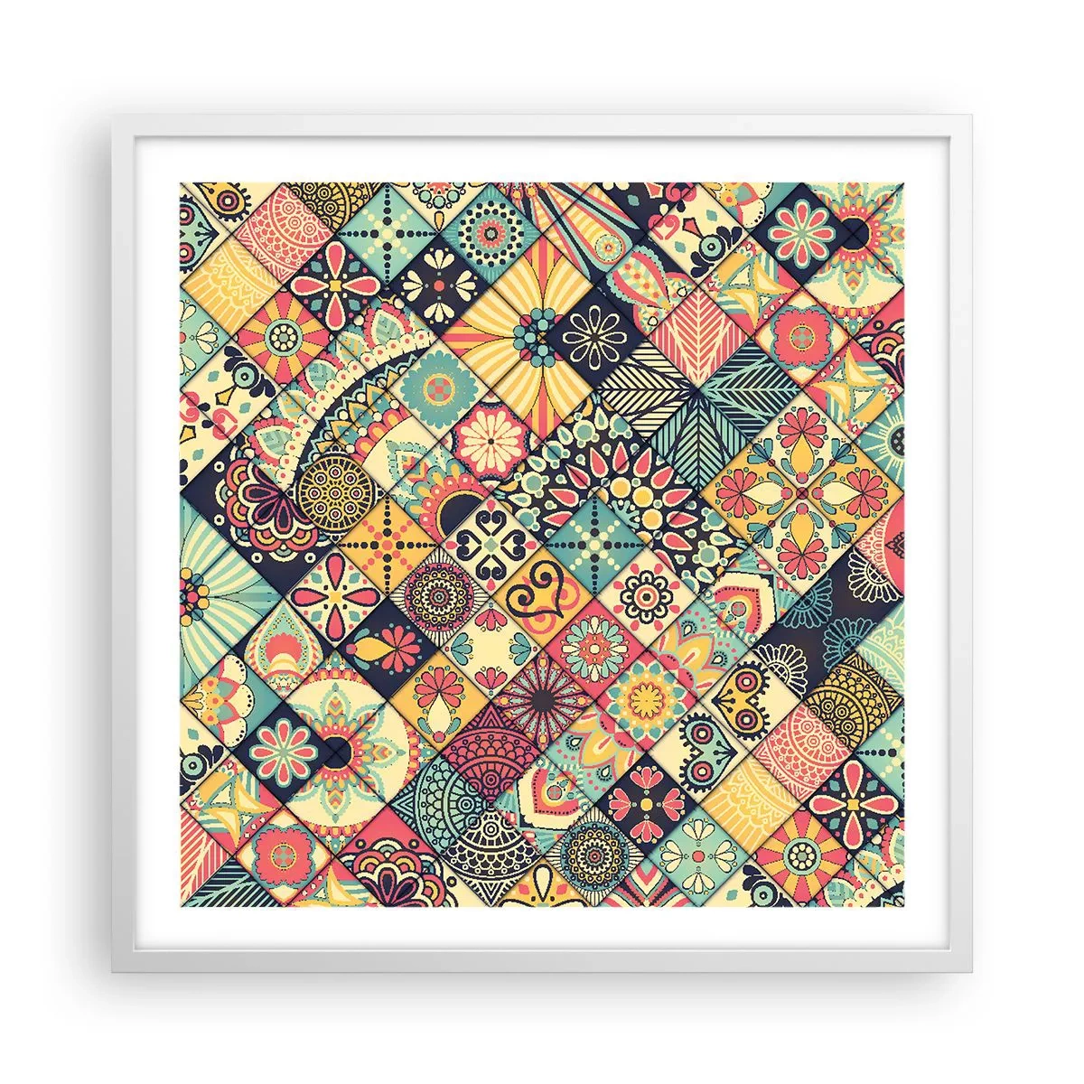 Plakát v bílém rámu - Marokánská vize - 60x60 cm