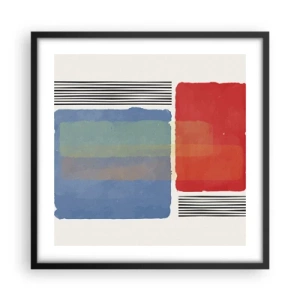 Plakát v černém rámu - Duch a písmeno geometrie - 50x50 cm