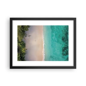Plakát v černém rámu - Rajská pláž - 40x30 cm