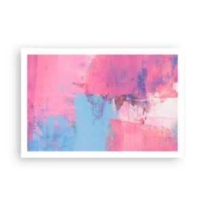 Plakát - Růžová, modrá a špetka světla - 91x61 cm