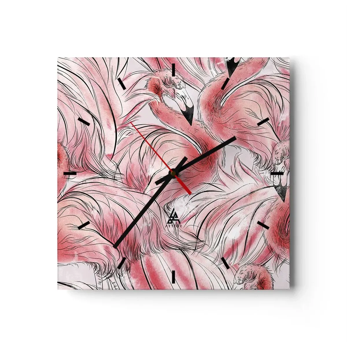 Nástěnné hodiny - Ptačí corps de ballet - 30x30 cm