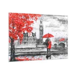 Obraz na skle - Zamilování do Londýna - 100x70 cm