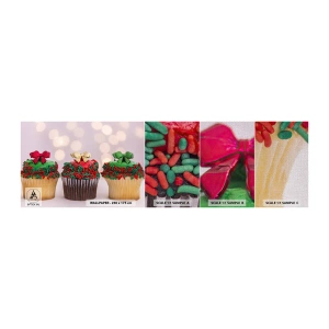 Vzor Fototapety Premium Canvas - Sladkostí až po vrch - Gastronomie, Soubory cookie, Barevné muffiny - 100x30 cm