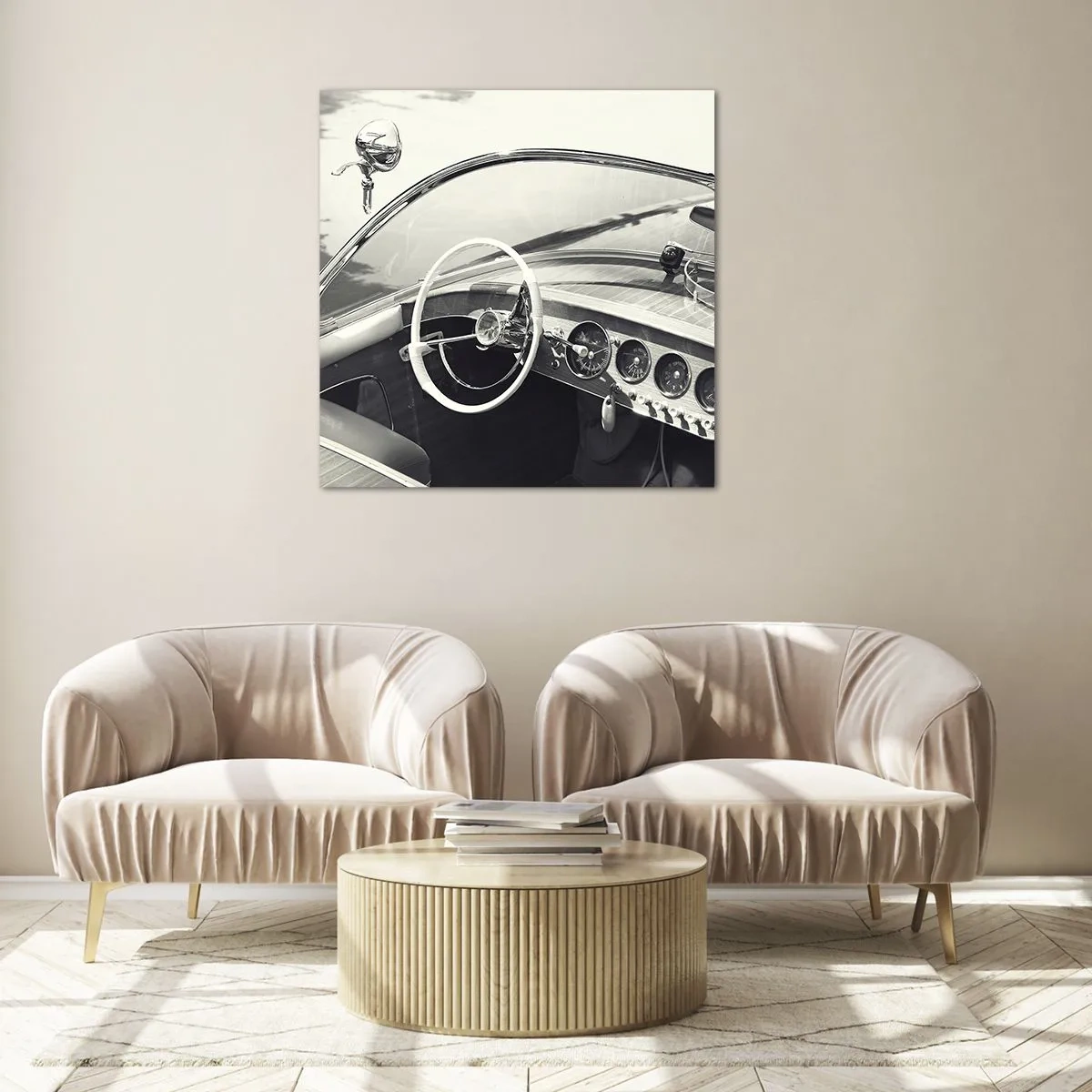 Obraz na skle - Počasí pro bohaté - 30x30 cm