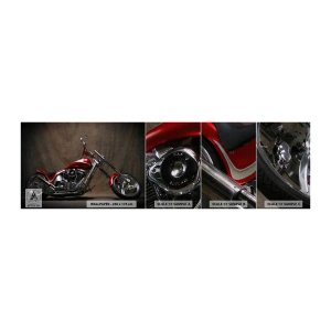 Vzor Fototapety Premium Sand - Červeno-stříbrná krása - Motorka, Vrtulník, Automobilový průmysl - 100x30 cm