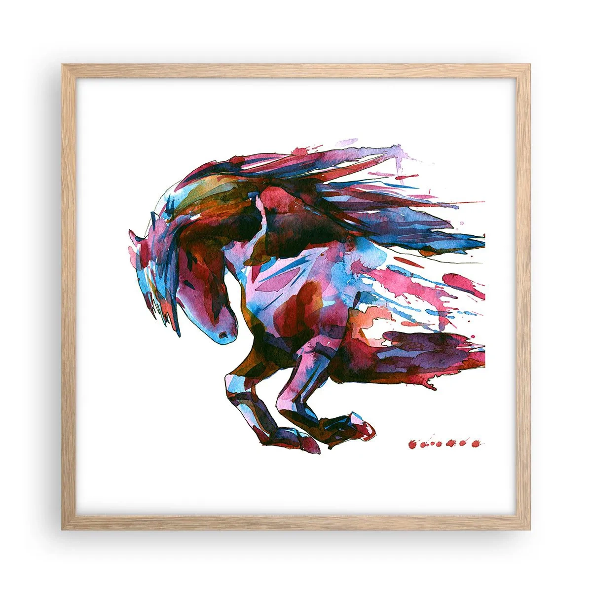 Plakát v rámu světlý dub - U vytržení - 50x50 cm