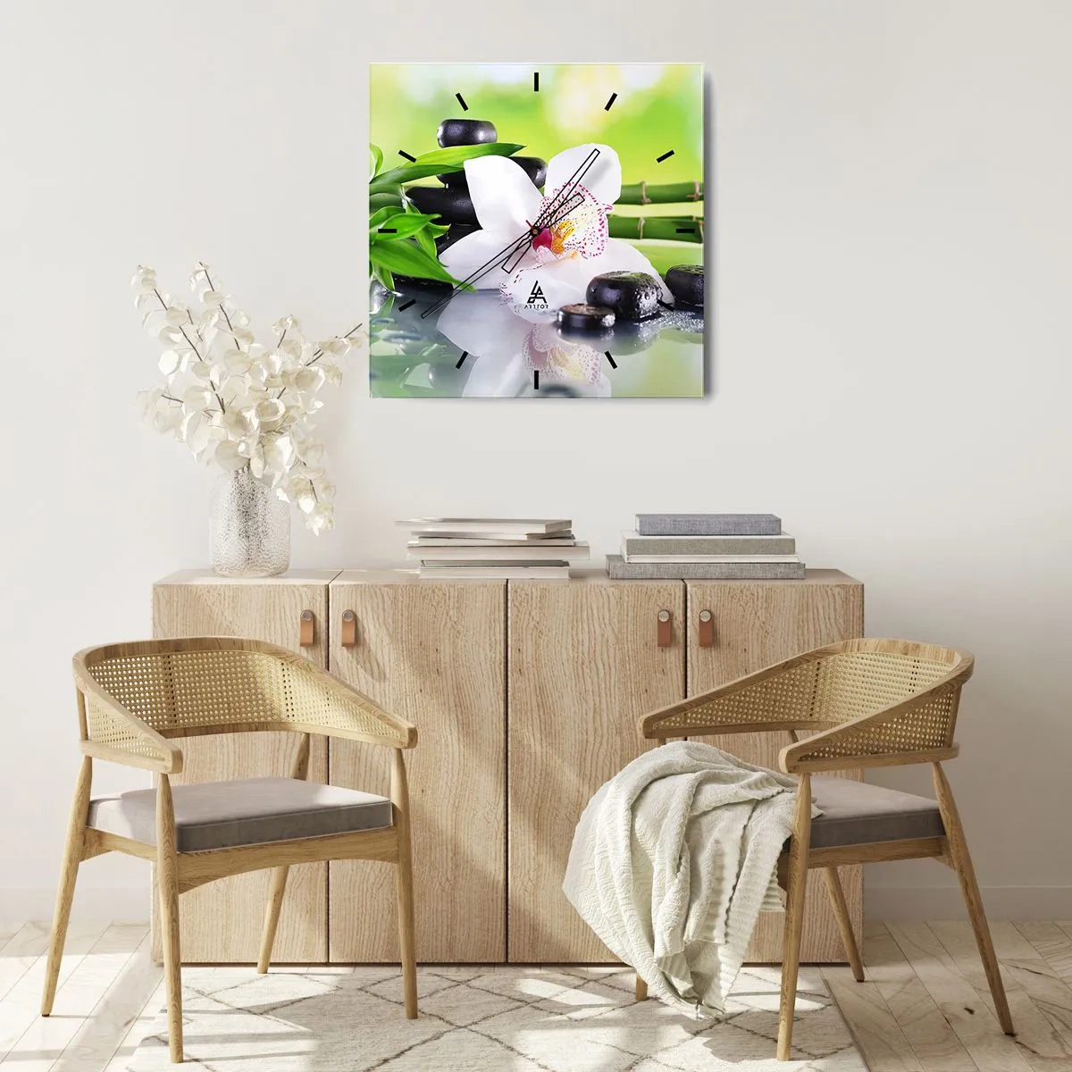 Nástěnné hodiny - Chladná svěžest - 40x40 cm