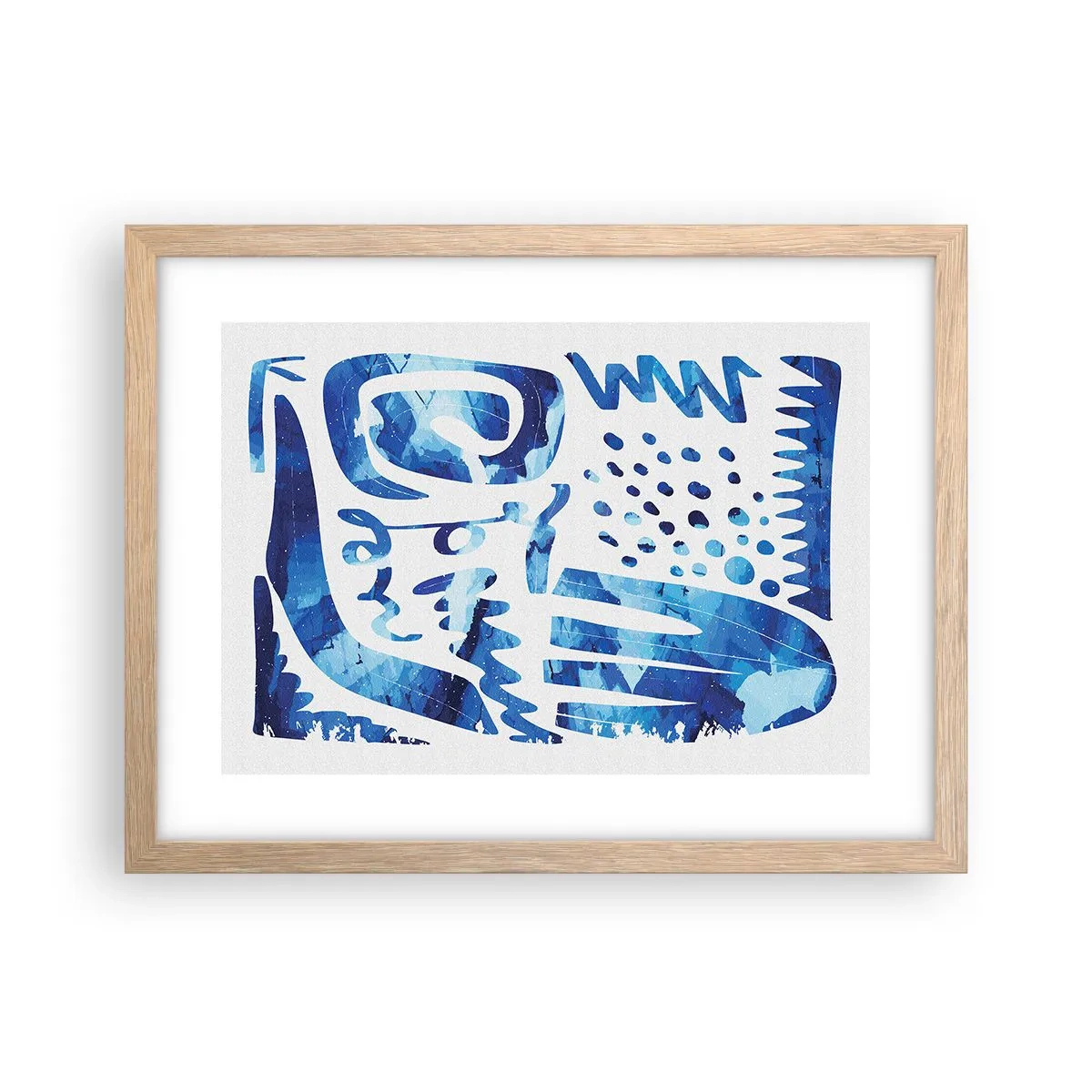 Plakát v rámu světlý dub - Zpět ke kořenům - 40x30 cm