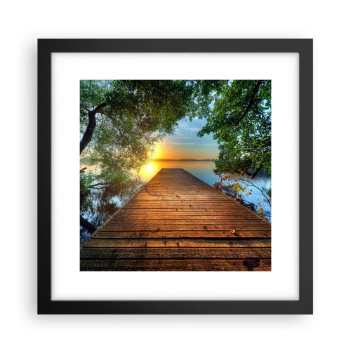 Plakát v černém rámu - Nespěchej, posaď se - 30x30 cm