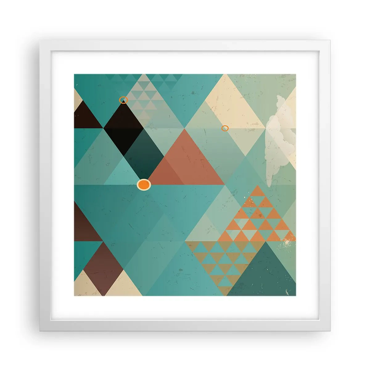 Plakát v bílém rámu - Jednota mnohosti, mnohost jednoty - 40x40 cm