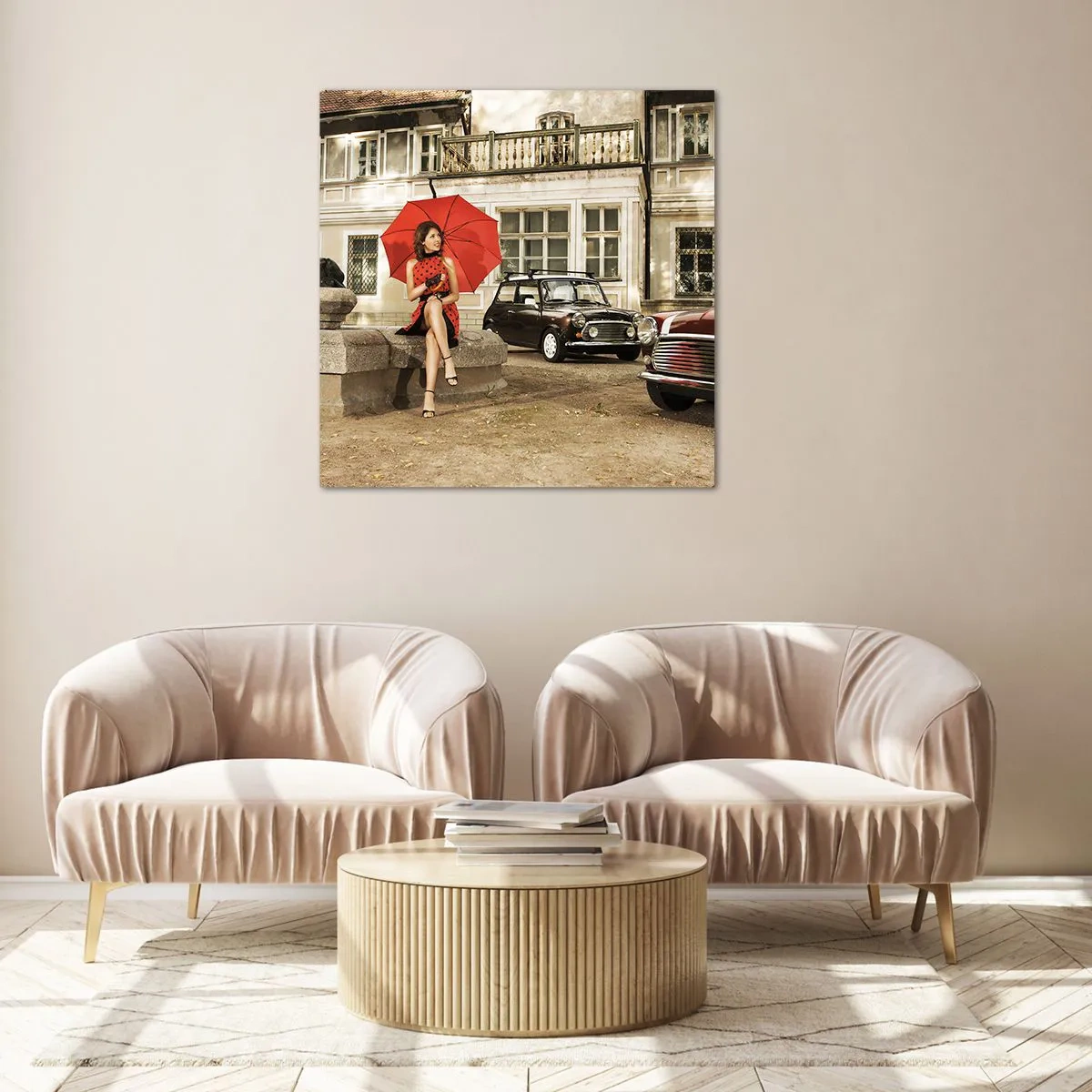 Obraz na skle - Sentimentální mini cestování - 50x50 cm