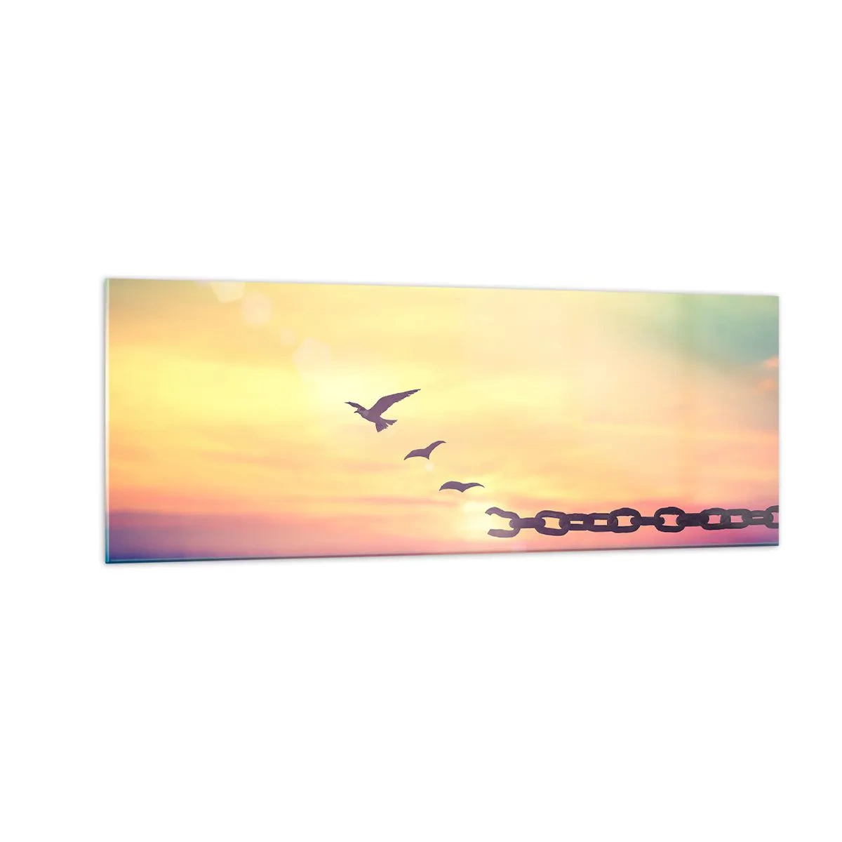 Obraz na skle - Vítězství svobody - 140x50 cm