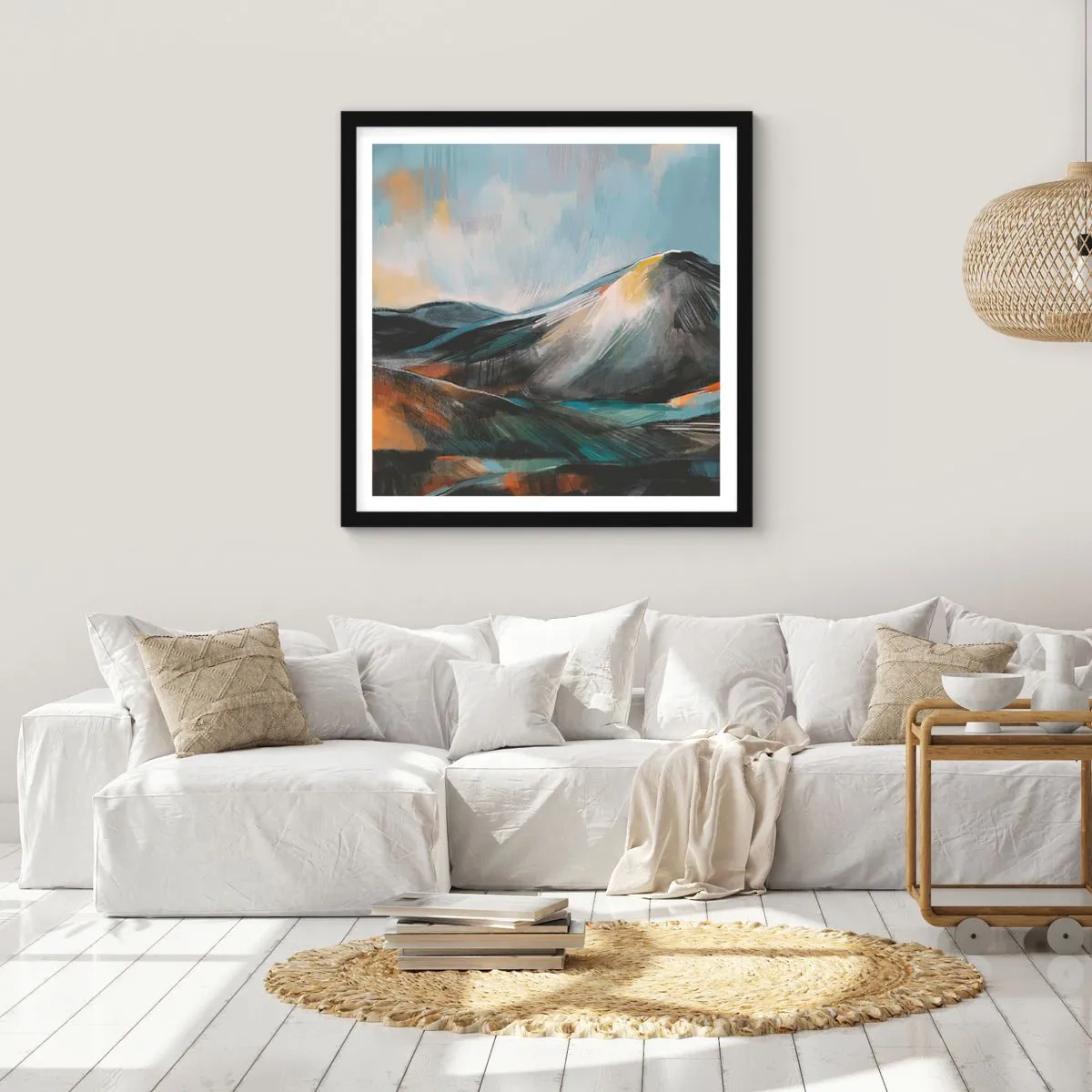 Plakát v černém rámu - Syrové i krásné - 30x30 cm