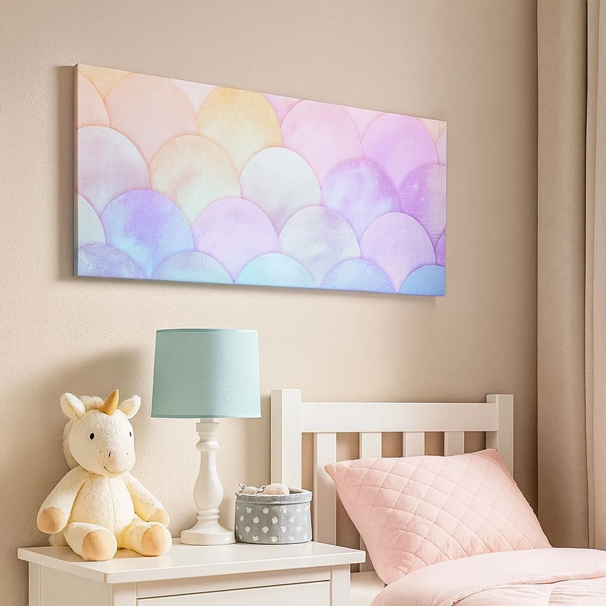 Obraz na plátně - Perleťová šupina - 100x40 cm