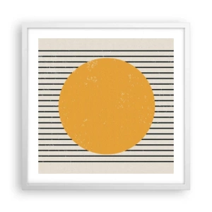 Plakát v bílém rámu - Síla jednoduchosti - 50x50 cm