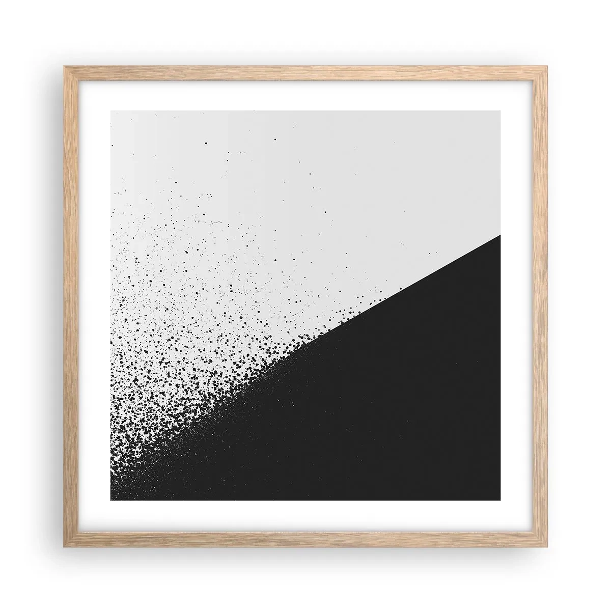 Plakát v rámu světlý dub - Rychleji a rychleji, více a více - 50x50 cm