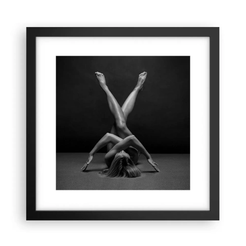 Plakát v černém rámu - Geometrie nahoty - 30x30 cm