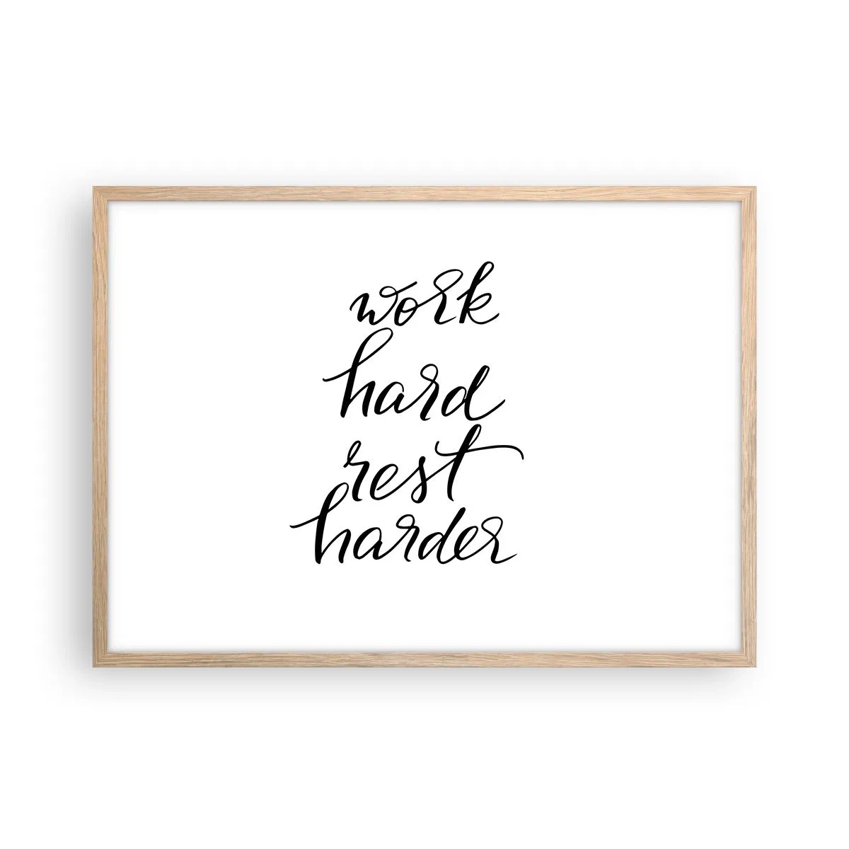 Plakát v rámu světlý dub - Životní rovnováha - 70x50 cm