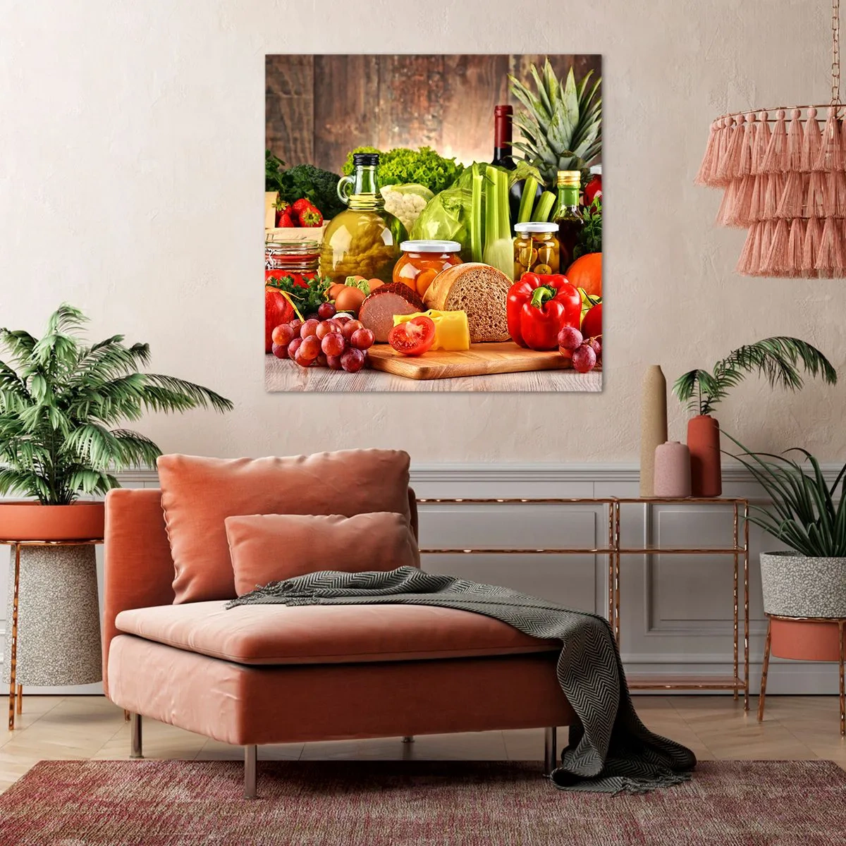 Obraz na plátně - Uzené, pečené, marinované - 30x30 cm