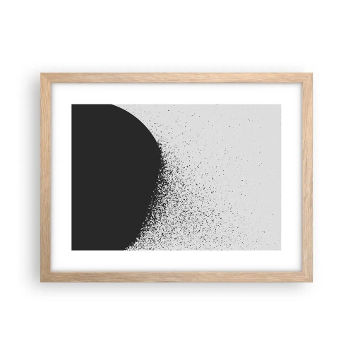 Plakát v rámu světlý dub - Pohyb částic - 40x30 cm