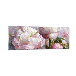 Obraz na skle - Kytice překypující životem - 90x30 cm