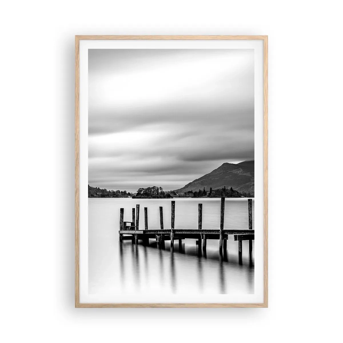 Plakát v rámu světlý dub - Jemnost a síla - 70x100 cm