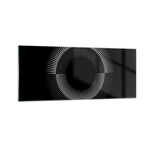 Obraz na skle - Černé slunce - 100x40 cm