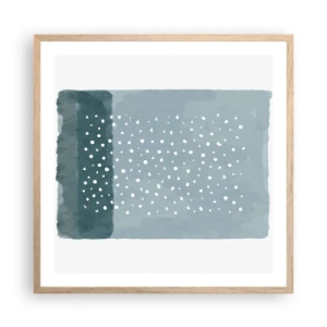 Plakát v rámu světlý dub - Pěstováno na modři - 60x60 cm