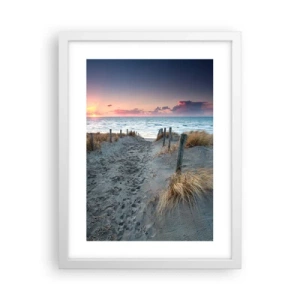 Plakát v bílém rámu - Za trochu lásky šel bych světa kraj… - 30x40 cm