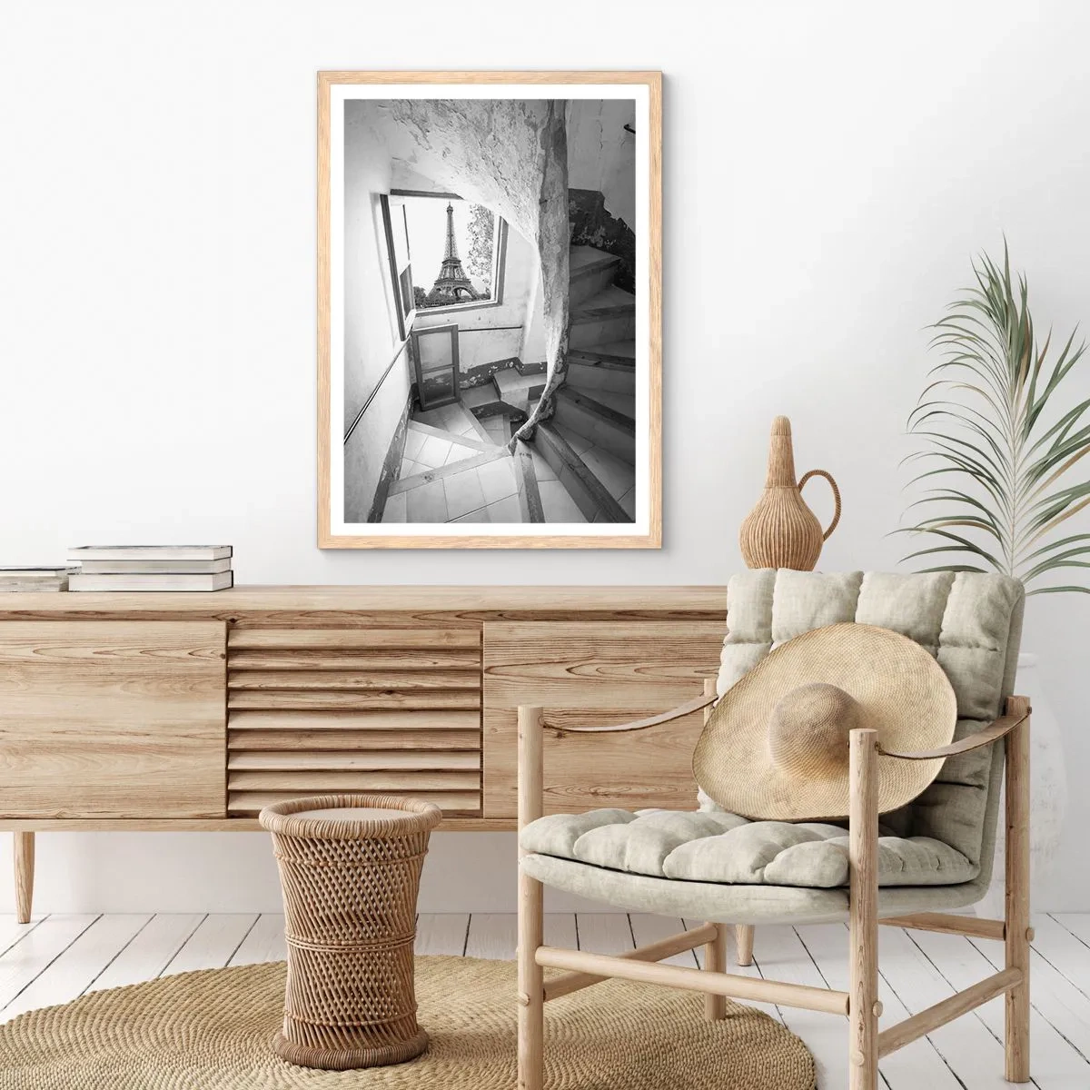 Plakát v rámu světlý dub - To je ale výhled! - 30x40 cm