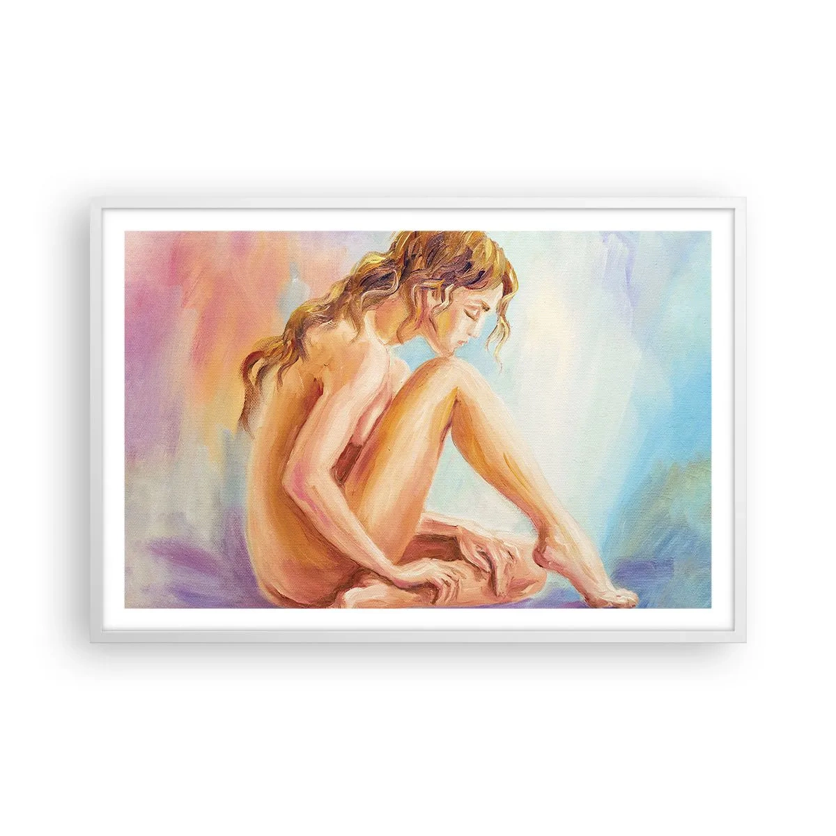 Plakát v bílém rámu - Akt mládí - 91x61 cm