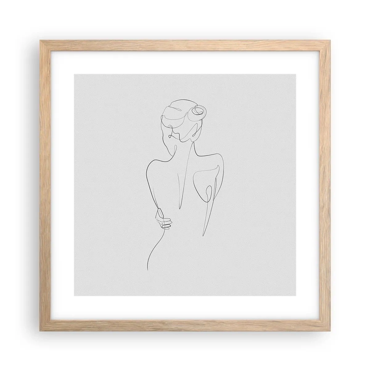 Plakát v rámu světlý dub - Hudba těla - 40x40 cm