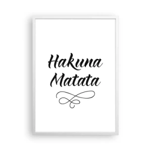 Plakát v bílém rámu - Nejlepší rada - 50x70 cm