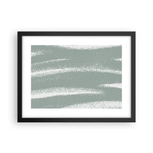 Plakát v černém rámu - Abstrakce v zimním stylu - 40x30 cm