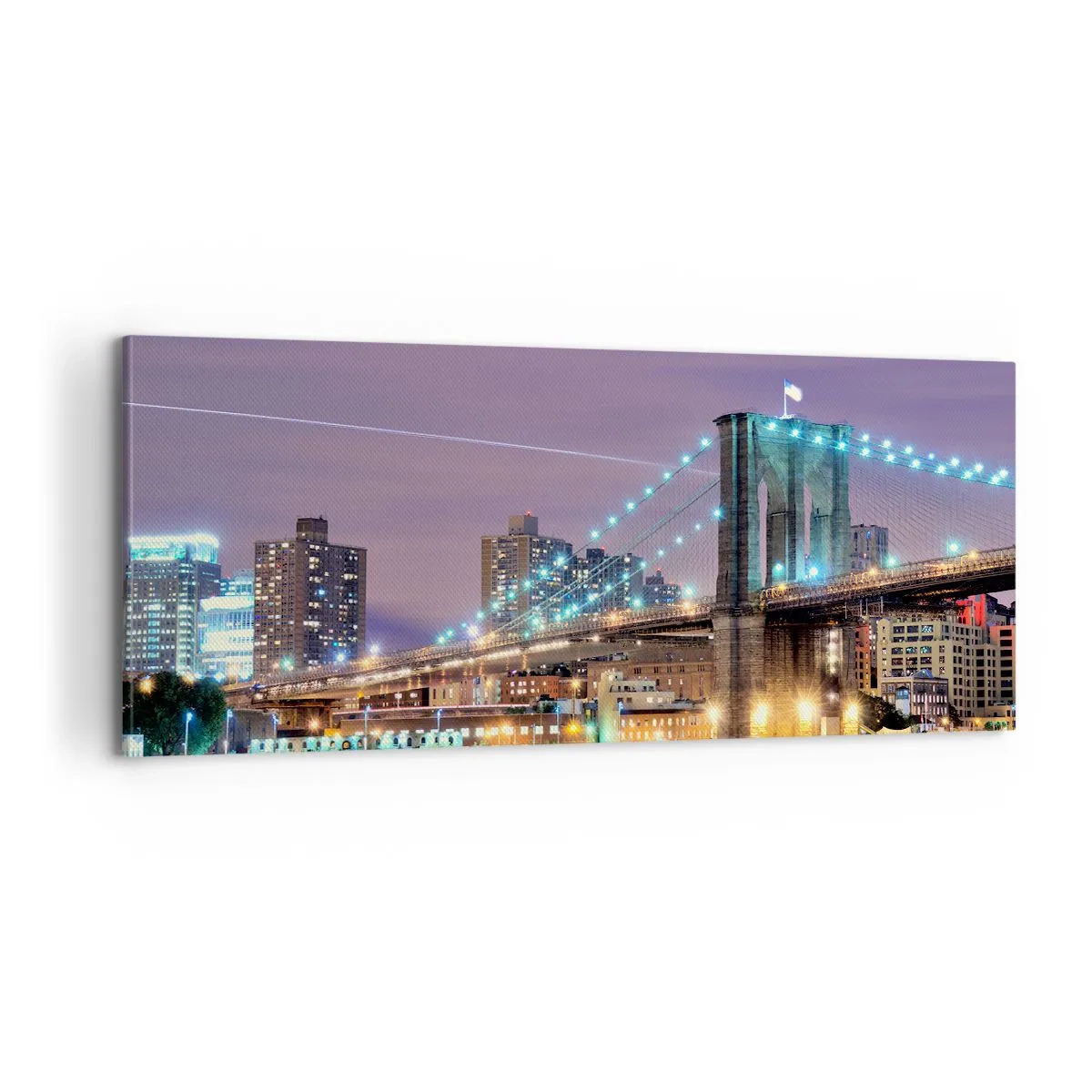 Obraz na plátně - Po mnoho let Brooklynský most - 100x40 cm