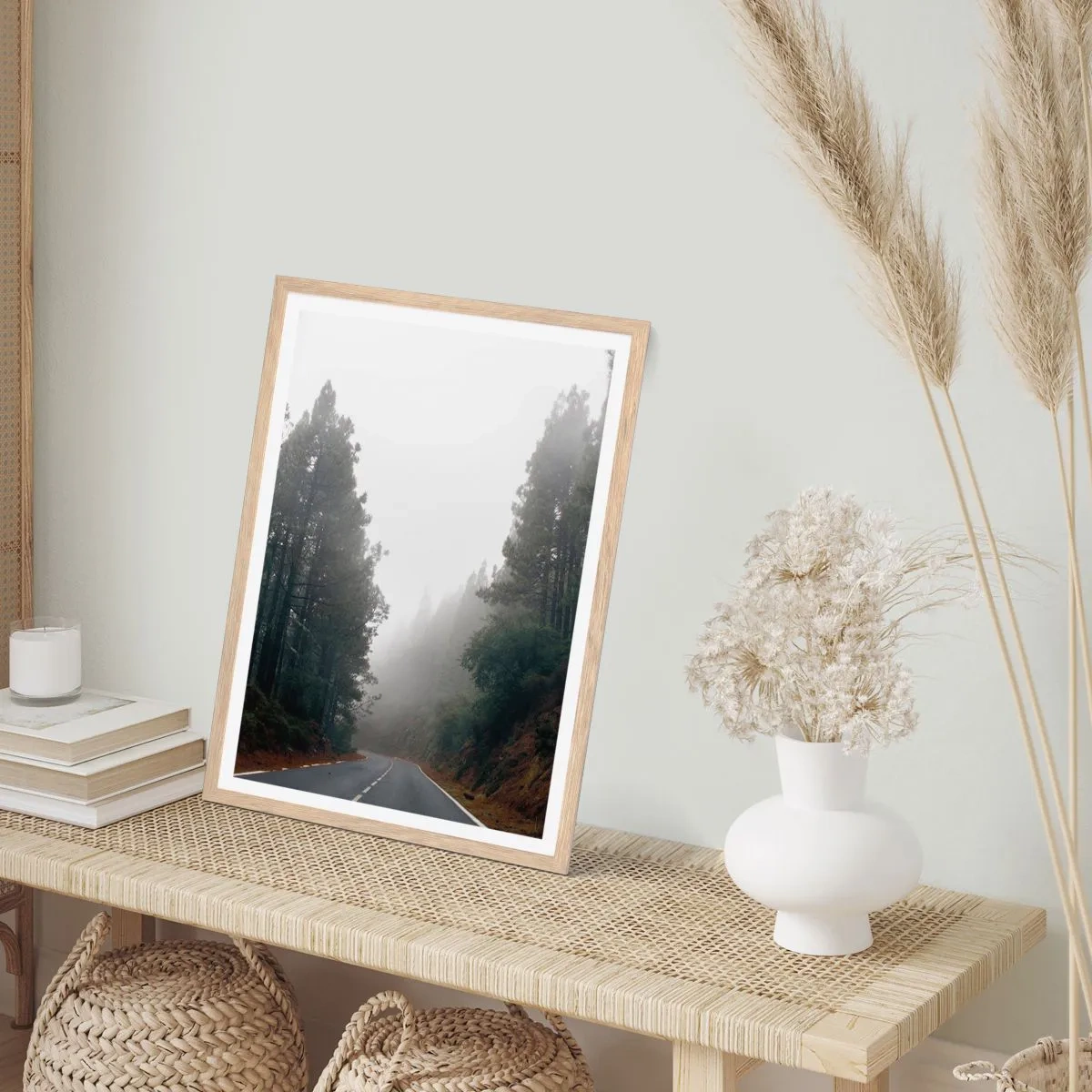 Plakát v rámu světlý dub - Příběh kouzelného lesa - 61x91 cm