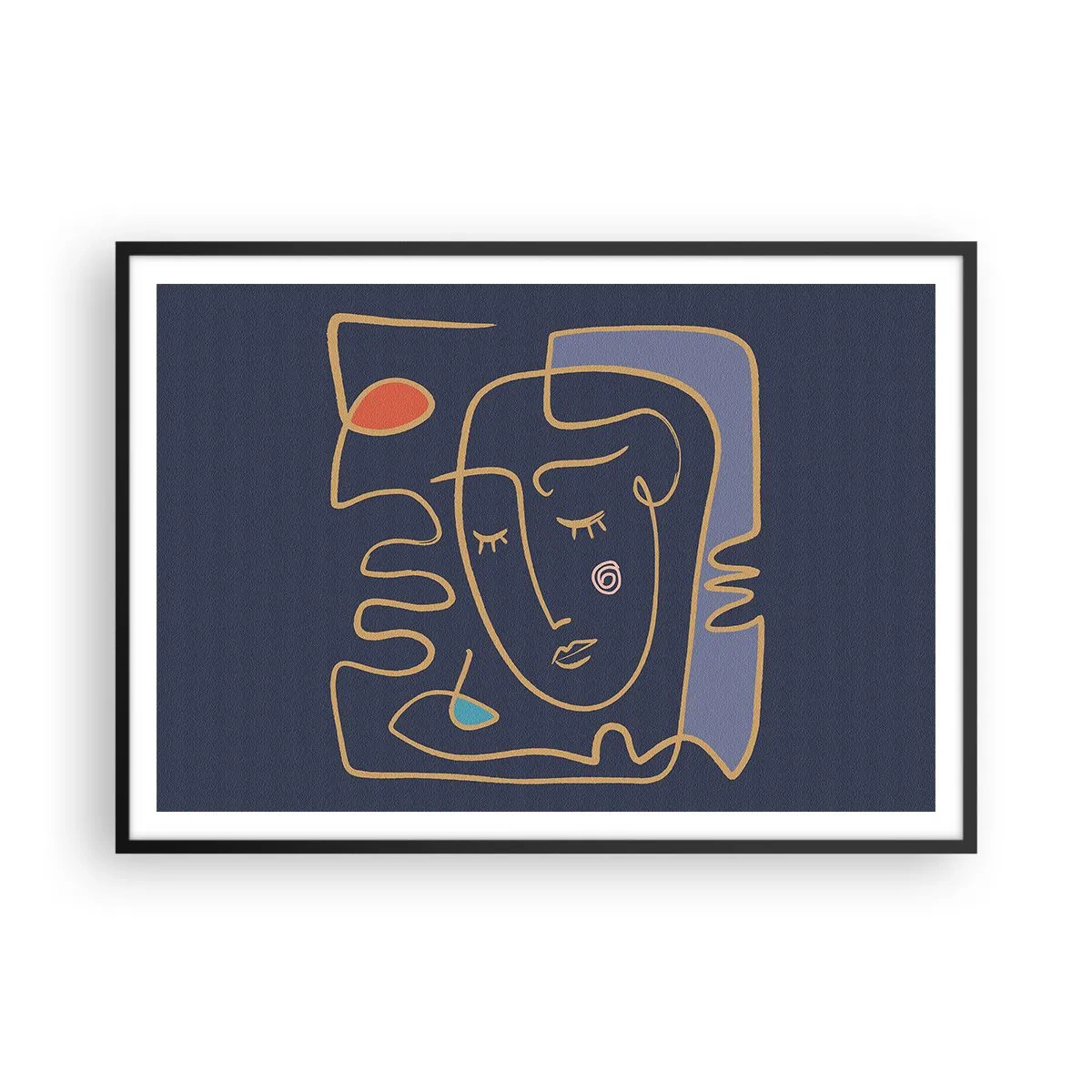 Plakát v černém rámu - V zádumčivosti - 100x70 cm