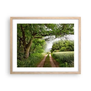 Plakát v rámu světlý dub - Et in Arcadia ego - 50x40 cm