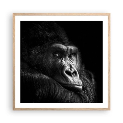 Plakát v rámu světlý dub - Na co tak koukáš? - 60x60 cm