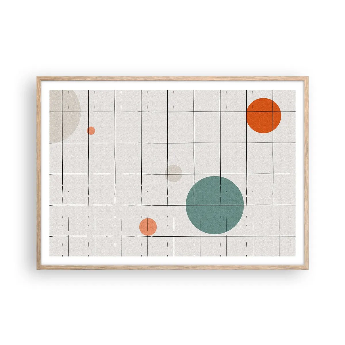Plakát v rámu světlý dub - V pasti. My nebo ony? - 100x70 cm