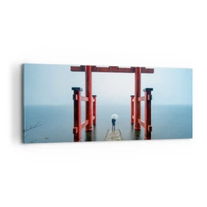 Obraz na plátně - Japonské zamyšlení - 100x40 cm