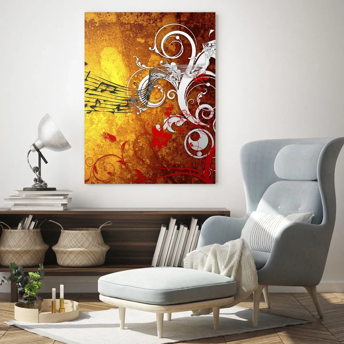 Obraz na skle - Ať zní hudba - 70x100 cm