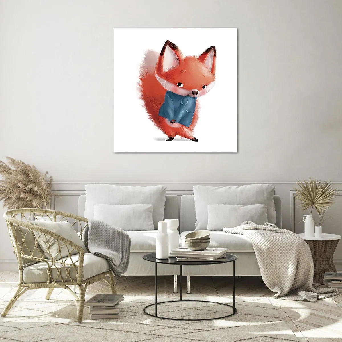 Obraz na skle - Sluší mi to? - 70x70 cm