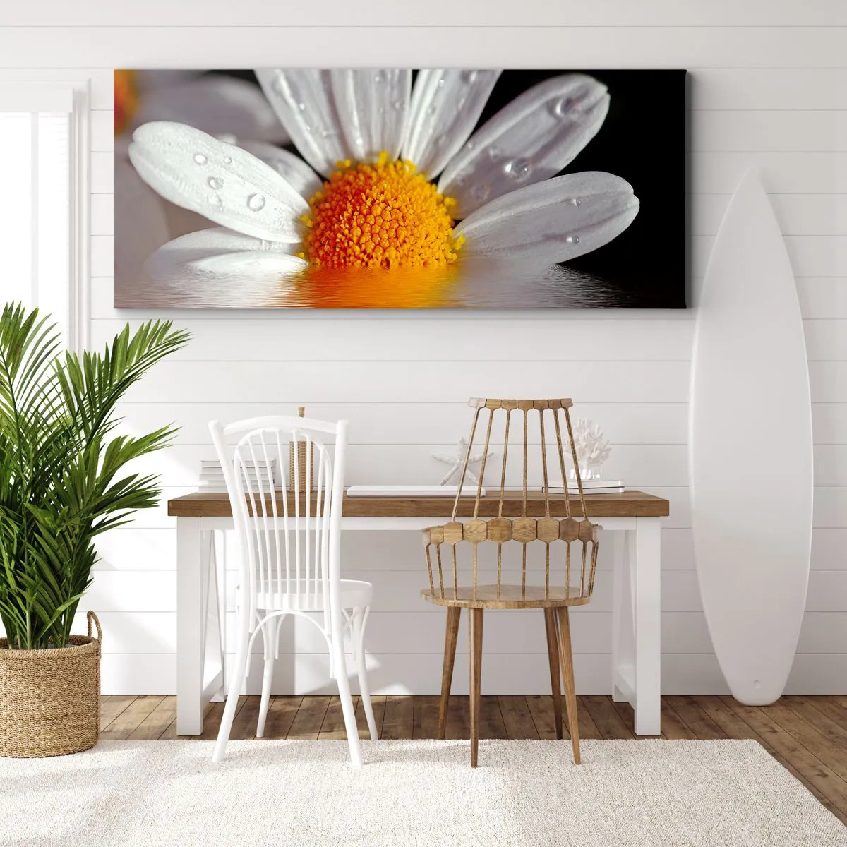 Obraz na plátně - Vycházející slunce sedmikrásky - 120x50 cm