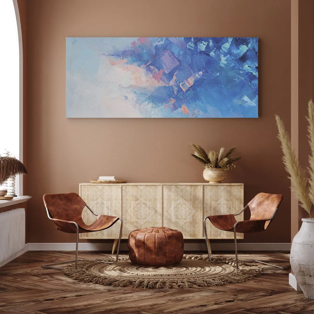 Obraz na plátně - Zimní abstrakce - 100x40 cm