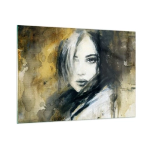Obraz na skle - více nevinná nebo smyslná? - 100x70 cm