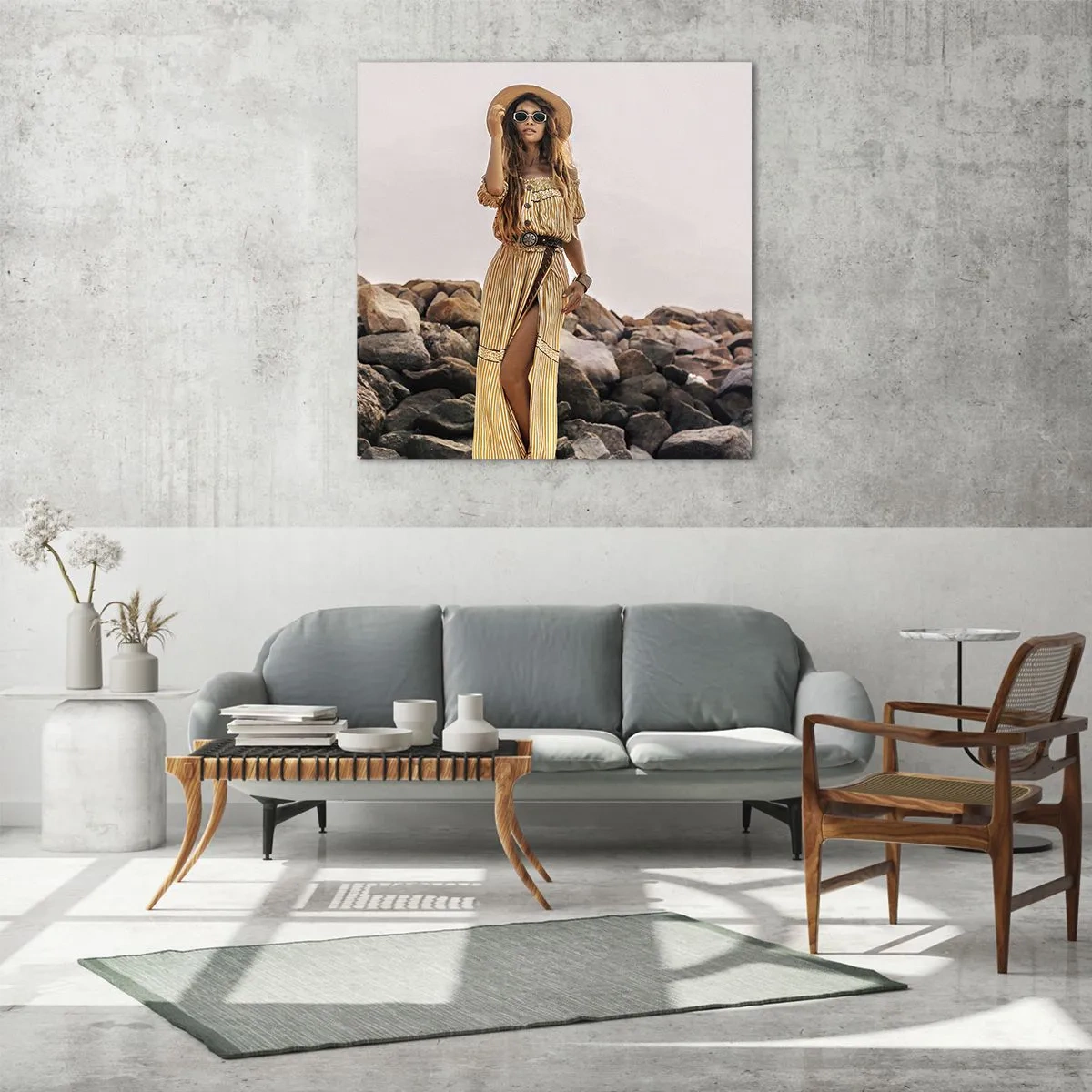 Obraz na skle - Kouzlo kamenů - 70x70 cm